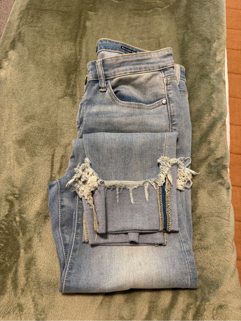 Judy Blue Light Blue Distressed Skinny Jeans